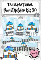 Vorschau - Poster - Punktefelder für die Ziffen bis 20: winterliche Bildkarten / Tafelmaterial (Schneemann-Design) - Deckblatt