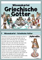 Vorschau - Arbeitsblätter - Griechische Götter - Wissenskartei und Steckbriefe - Seite 1