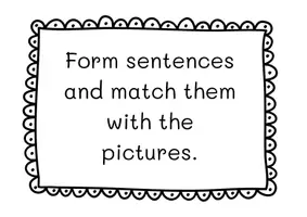 Vista previa - Tarjetas / Manipulativos - Form sentences - página 2