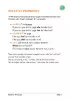 Vorschau - Merkblätter - Relative Pronouns Info Sheet - Deckblatt