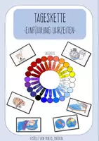 Vorschau - Arbeitsblätter - Tageskette - Einführung in die Uhrzeiten - Deckblatt