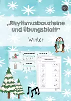 Vorschau - Arbeitsblätter - Rhythmusbausteine zum Thema "Winter" - Deckblatt