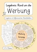 Vorschau - Arbeitsblätter - Werbung: Legekreis & Arbeitsblätter (3./4. Klasse) - Deckblatt