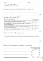 Vorschau - Test - Lernzielkontrolle / Test: Werbung (3./4. Klasse) - Seite 1