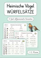 Vorschau - Arbeitsblätter - Würfelsätze: Heimische Vögel (dreifach differenziert) - Deckblatt