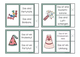 Vorschau - Aufgabenkarten - Fasching/ Fastnacht/ Karneval verschiedene Klammerkarten - Seite 3