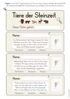 Vorschau - Arbeitsblätter - Tiere der Steinzeit: Arbeitsblätter & Bildkarten (2./3. Klasse) - Seite 2