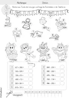 Vorschau - Arbeitsblätter - Zahlenraum 1000 | Rechenspuren | Fasching | Karneval - Seite 2
