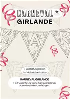 Vorschau - Mal- und Bastelvorlagen - Karneval Girlande - Wimpelkette - Deckblatt