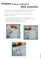 Vorschau - Stundenentwürfe - Present simple progressive tense dice activity - Seite 1