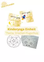 Vorschau - Stundenentwürfe - Kinderyoga-Einheit: Drachen Flugschule - Deckblatt