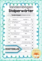 Vorschau - Arbeitsblätter - Tandembogen - Stolperwörter (Lesetandem) - Deckblatt
