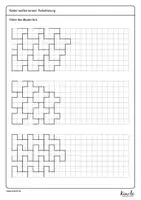 Vorschau - Arbeitsblätter - Parkettierungen und Bandornamente mit Hexominos - Seite 3
