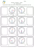 Vorschau - Arbeitsblätter - Mathe Arbeitsblätter Klasse 2, Uhrzeit, Zeitspanne, Stunde, Minute - Seite 3