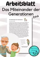 Vorschau - Arbeitsblätter - Ethik: Das Miteinander der Generationen - Deckblatt
