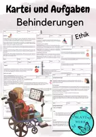 Vorschau - Arbeitsblätter - Kartei und Aufgaben Behinderungen_Heftchen_Stationenarbeit - Deckblatt