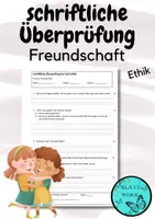 Vorschau - Test - schriftliche Überprüfung_Freundschaft_Ethik - Deckblatt