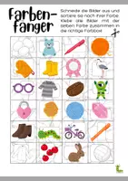 Vorschau - Arbeitsblätter - Farbenmeister: Farberkennung und Feinmotorik 🎨✂️🌟 - Seite 1