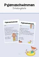 Vorschau - Anderer Materialtyp - Einladung Pyjamaschwimmen - Deckblatt