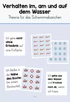 Vorschau - Spiele - Verhalten im, am und auf dem Wasser (Theorie für die Schwimmabzeichen für den Schwimmunterricht) - Deckblatt