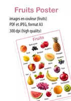 Aperçu - Affichage - Affichage de classe: Les Fruits - Page de couverture