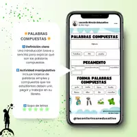 Vista previa - Unidades / Secuencias / Situaciones de Aprendizaje - 🌟 PALABRAS COMPUESTAS 🌟 - Portada