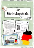 Vorschau - Unterrichtsreihen - Die Bundestagswahl 2025 - Klasse 4 und 5 #demokratiestärken - Deckblatt