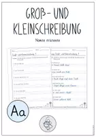 Vorschau - Arbeitsblätter - Groß- und Kleinschreibung - Nomen erkennen - Deckblatt