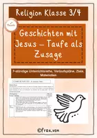 Vorschau - Stundenentwürfe - Geschichten mit Jesus - Taufe als Zusage Unterrichtsreihe Klasse 3-4 - Deckblatt