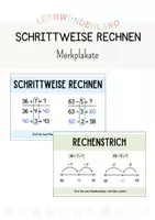 Vorschau - Poster - Merkpklakate Schrittweises Rechnen - Deckblatt
