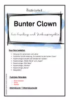 Vorschau - Mal- und Bastelvorlagen - Bastelarbeit: Bunter Clown zu Fasching/ Karneval oder Zirkusprojekten - Seite 2