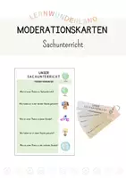 Vorschau - Präsentationen/Tafelbilder - Moderationskarten Sachunterricht - Deckblatt