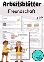 Vorschau - Arbeitsblätter - Freundschaft_Arbeitsblätter für Ethik - Deckblatt