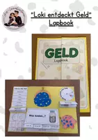 Vorschau - Mal- und Bastelvorlagen - Lapbook "Loki entdeckt Geld" Klasse 1-2 - Deckblatt