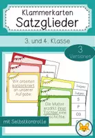 Vorschau - Stationenlernen - Klammerkarten - Satzglieder - Deckblatt