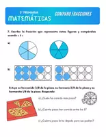 Vista previa - Hojas de trabajo - 3P MATEMATICAS T6 LAS FRACCIONES - página 3