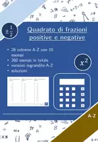 anteprima - Esercizi - Quadrato di frazioni positive e negative | matematica | 26 colonne - Pagina di copertina