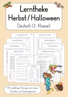 Vorschau - Arbeitsblätter - Lerntheke Deutsch: Herbst / Halloween (2. Klasse) - Deckblatt