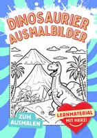 Vorschau - Mal- und Bastelvorlagen - Dinosaurier Ausmalbilder - Deckblatt