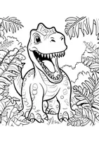 Vorschau - Mal- und Bastelvorlagen - Dinosaurier Ausmalbilder - Seite 2