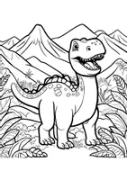 Vorschau - Mal- und Bastelvorlagen - Dinosaurier Ausmalbilder - Seite 3
