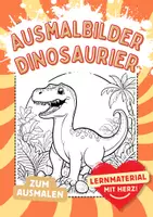 Vorschau - Arbeitsblätter - Dinosaurier Ausmalbilder Dino Fensterbilder Mandala Bilder ausmalen - Deckblatt