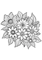 Vorschau - Arbeitsblätter - Blumen Ausmalbilder Blumenstrauss Fensterbilder Mandala Bild ausmalen - Seite 2