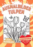 Vorschau - Mal- und Bastelvorlagen - Tulpen Ausmalbilder Fensterbilder Mandala Bilder ausmalen - Deckblatt