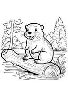Vorschau - Arbeitsblätter - Ausmalbilder Biber - Seite 2