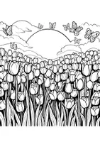Vorschau - Arbeitsblätter - Ausmalbilder Tulpen - Seite 2