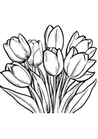 Vorschau - Arbeitsblätter - Ausmalbilder Tulpen - Seite 3
