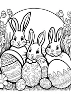 Vorschau - Arbeitsblätter - Osterhasen Ausmalbilder Bilder ausmalen - Seite 2