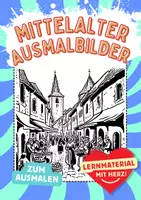 Vorschau - Arbeitsblätter - Mittelalter Stadt Ausmalbilder Fensterbilder Bilder zum Ausmalen - Deckblatt