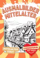 Vorschau - Arbeitsblätter - Stadt Mittelalter Ausmalbilder Fensterbilder Bilder zum Ausmalen - Deckblatt